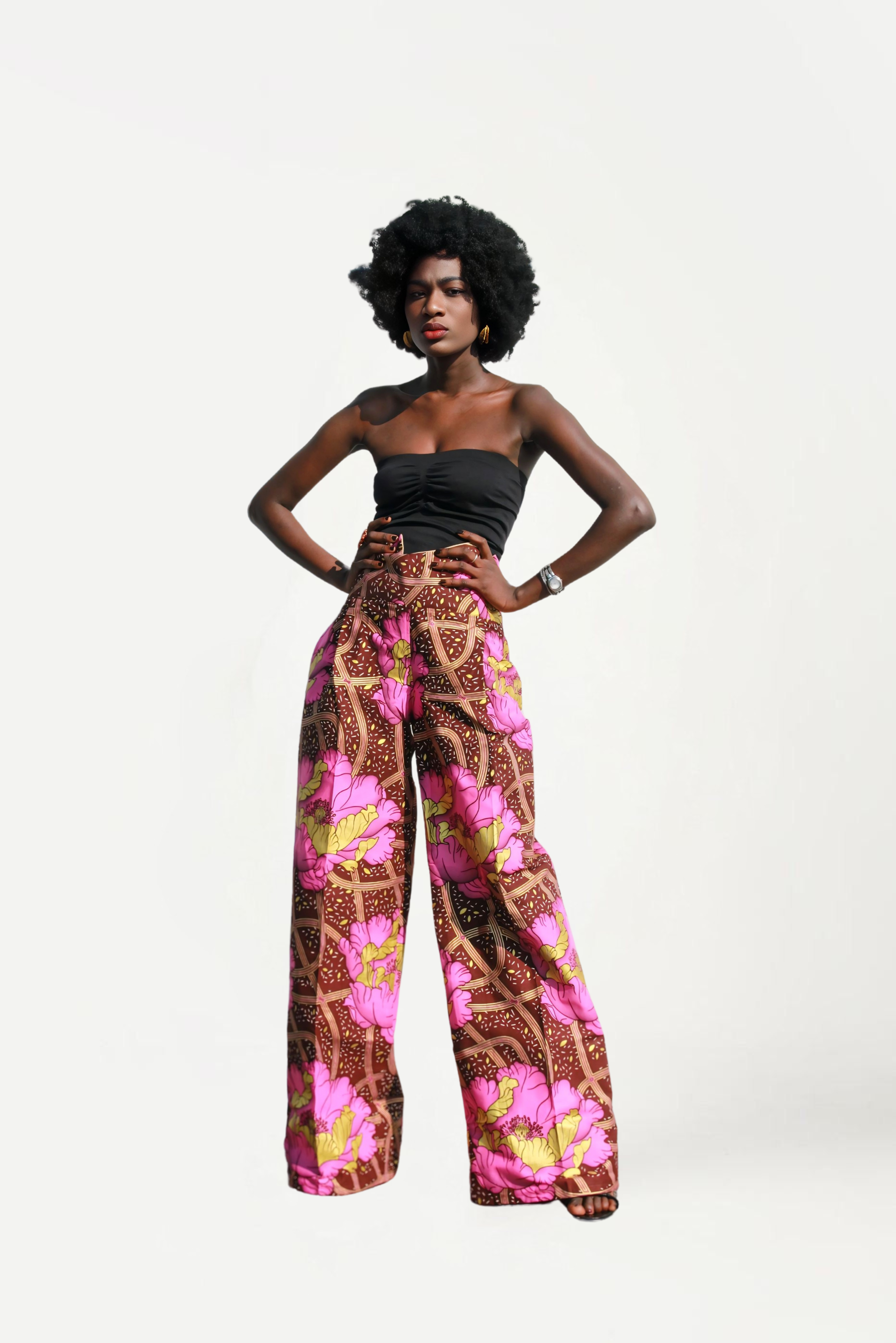 Pantalon taille haute en wax premium