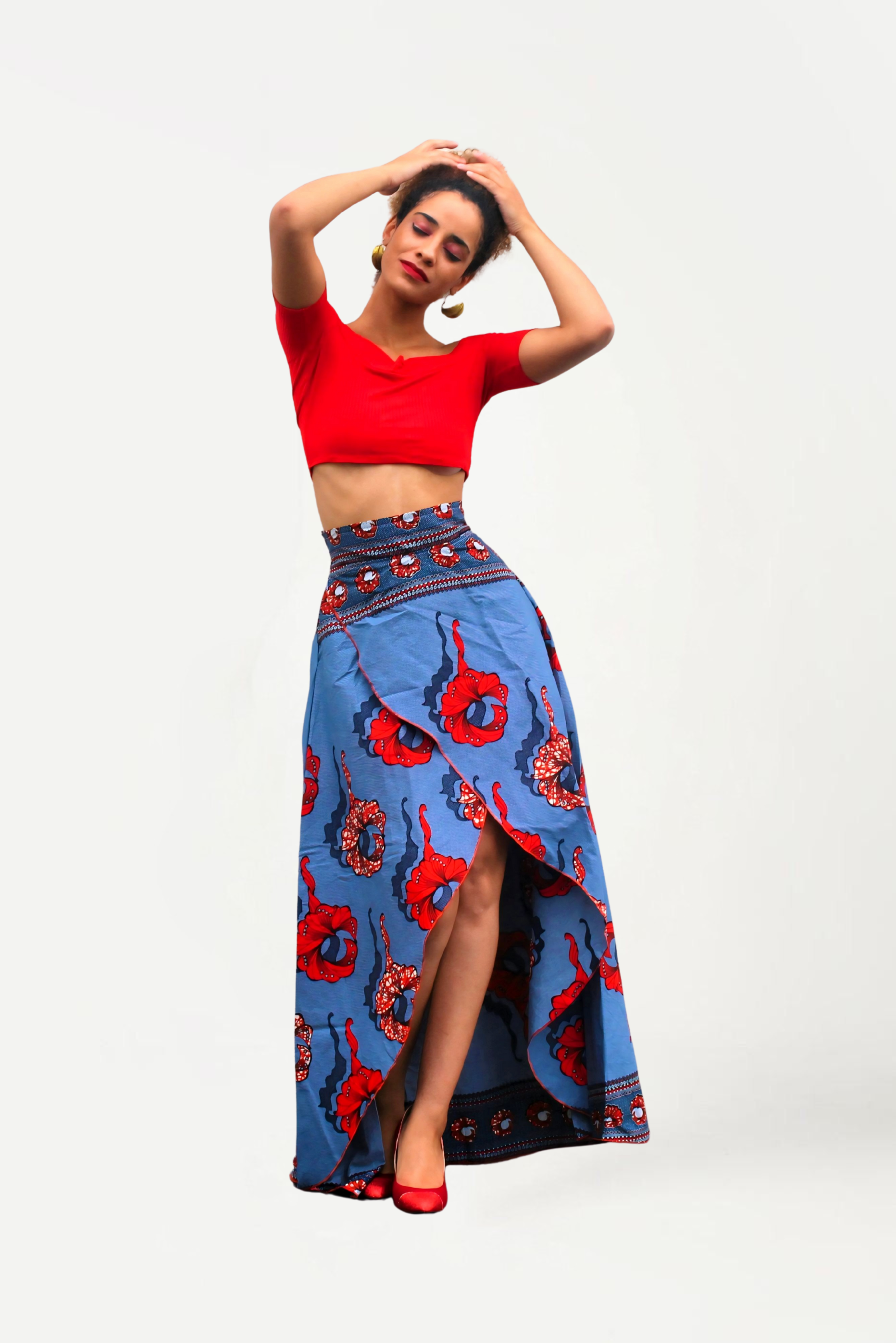 Jupe MAXI portefeuille en soie