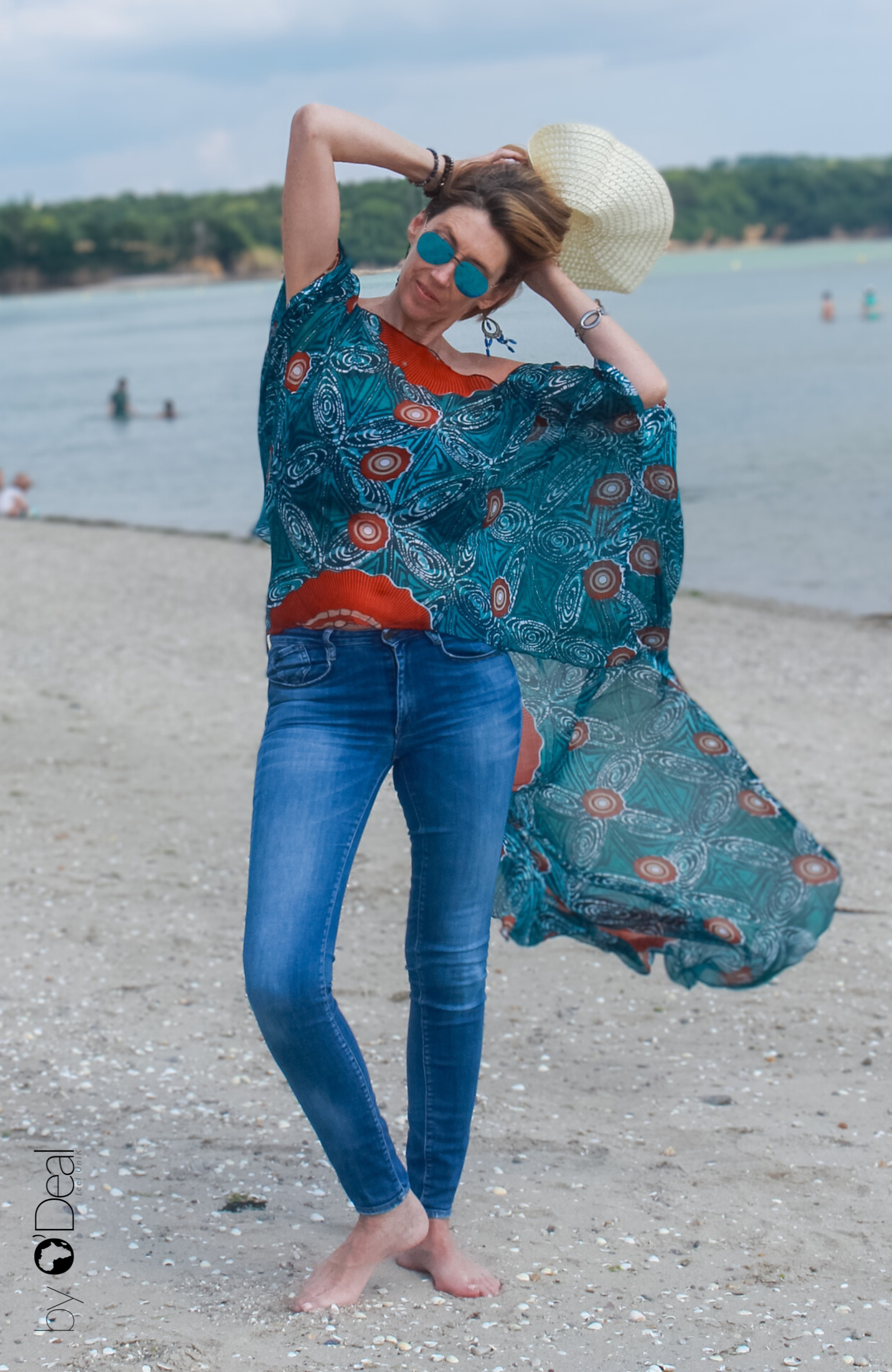 Tunique oversize en mousseline