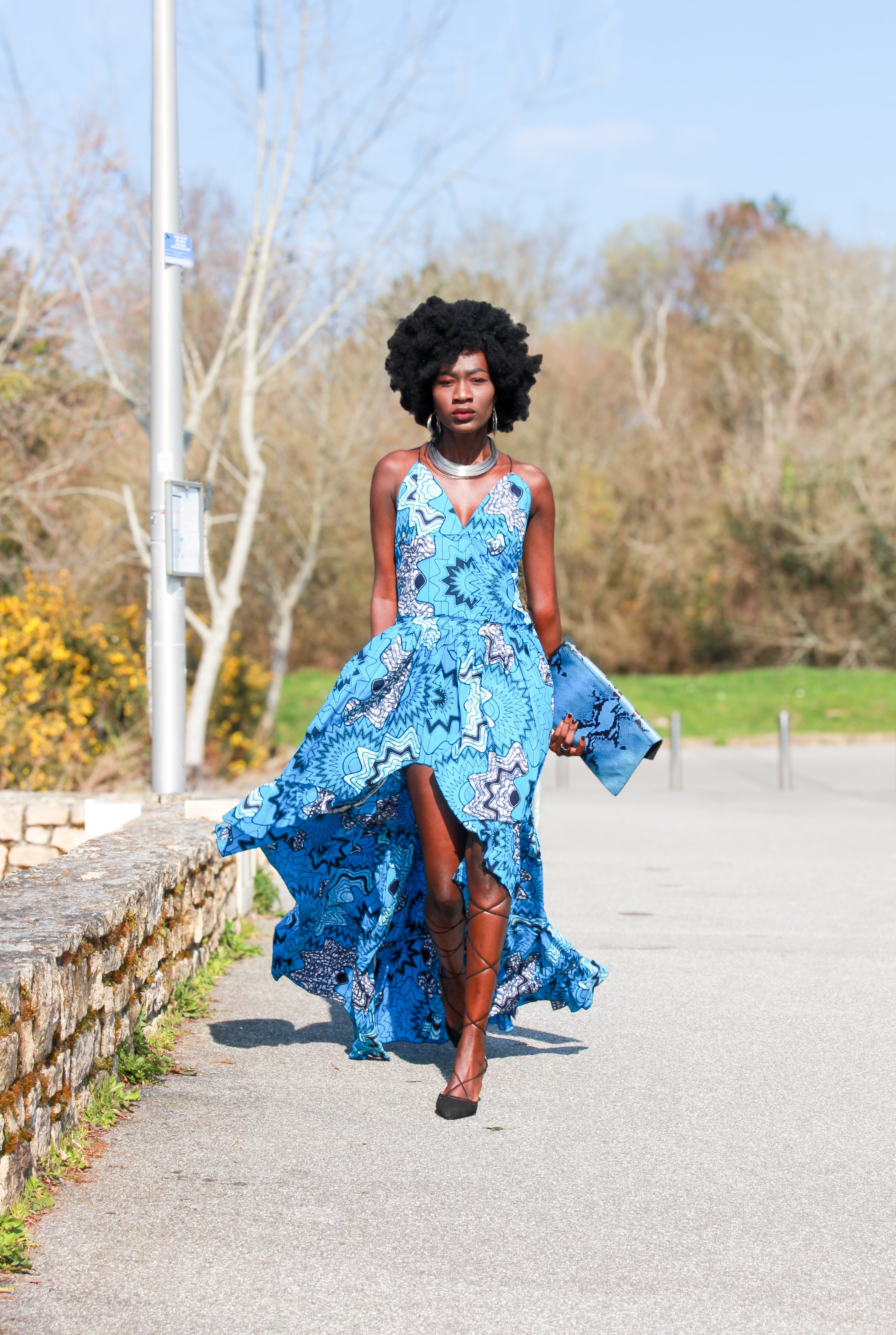 Superbe Maxi dress en wax premium