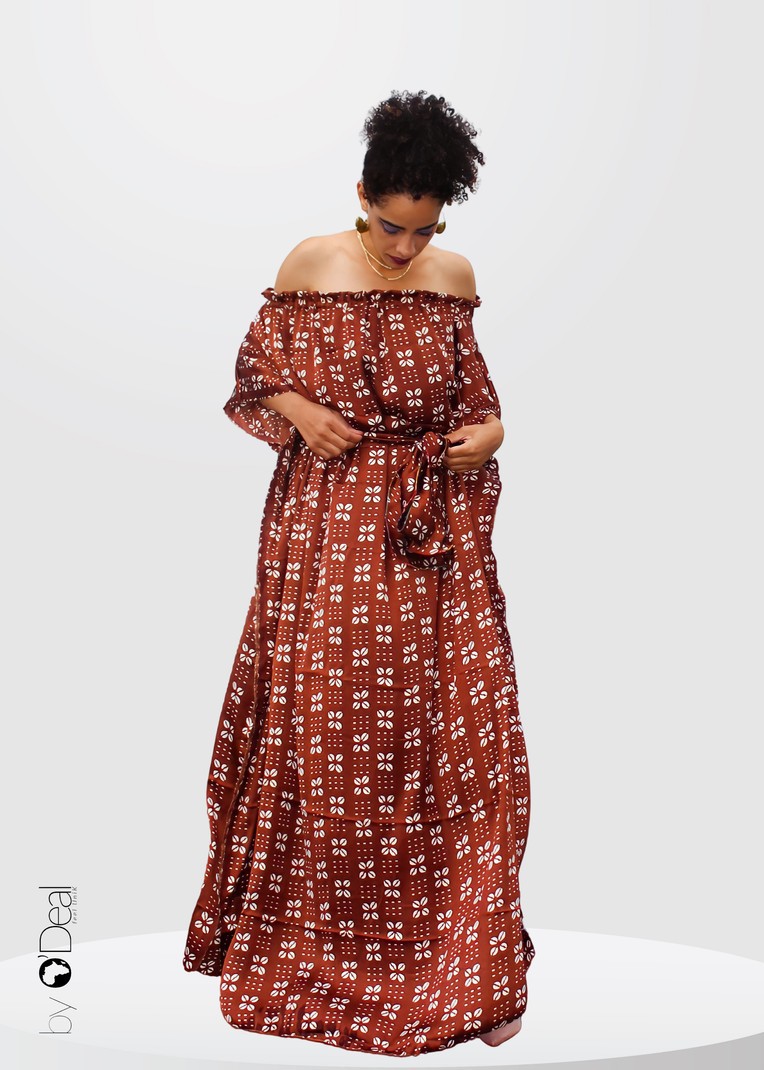 Robe maxi en soie