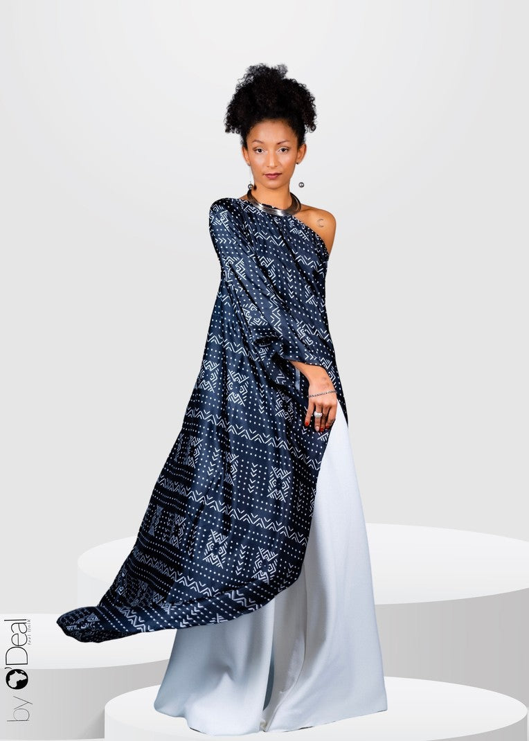 Tunique oversize soie BOGO Noire
