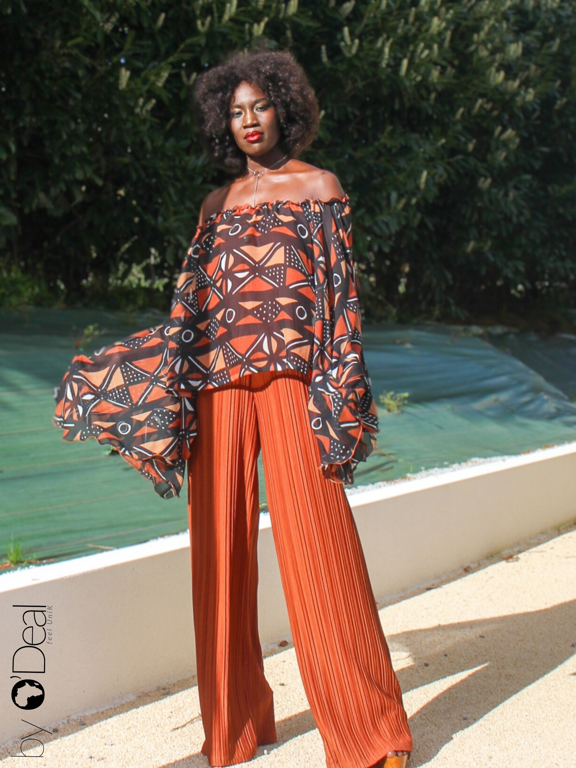 Tunique bardot en mousseline bogo