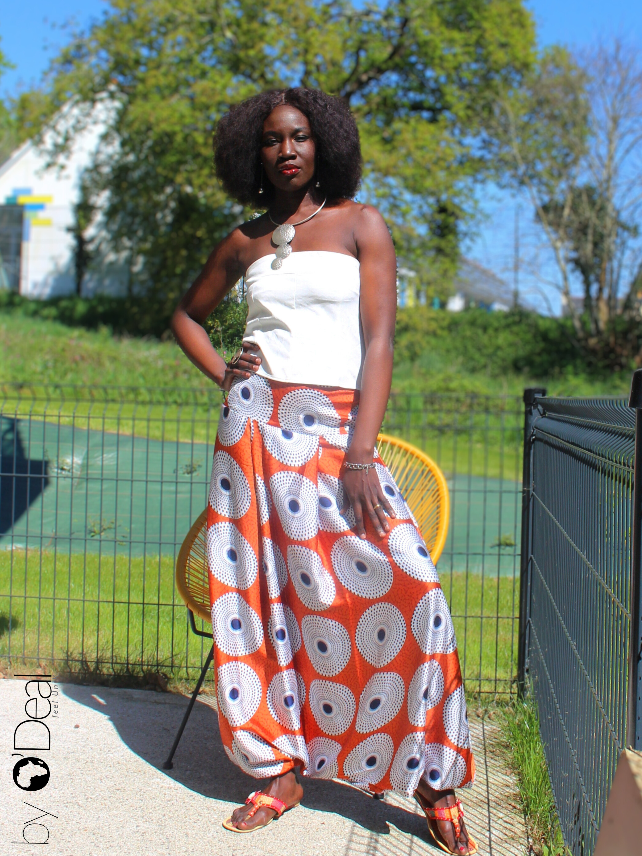 Pantalon sarouel - jupe en soie