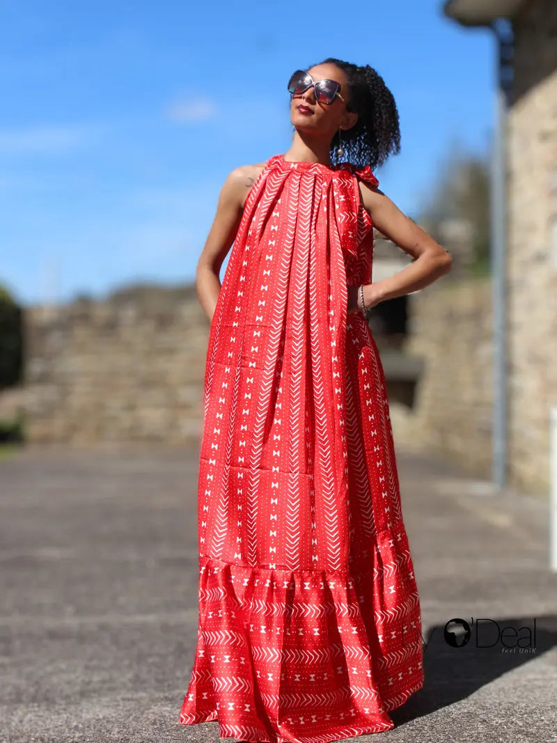 Maxi dress en soie satinée