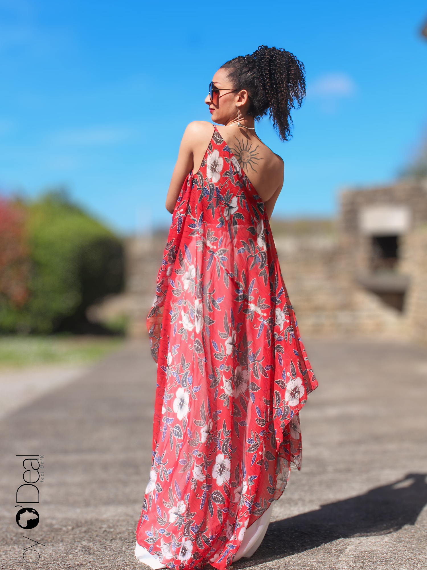 Tunique oversize en mousseline wax