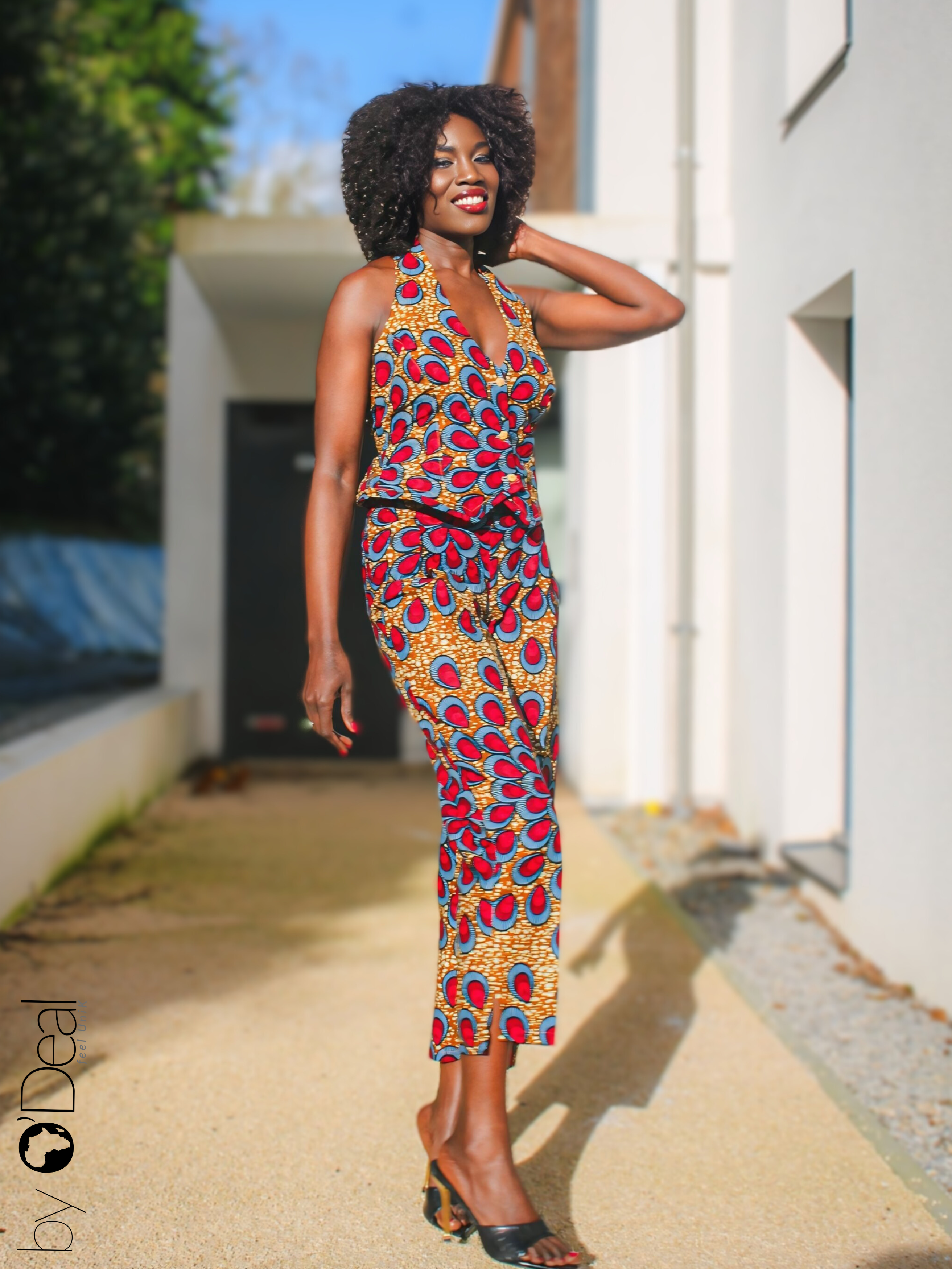 Ensemble DAME slim et gilet en wax