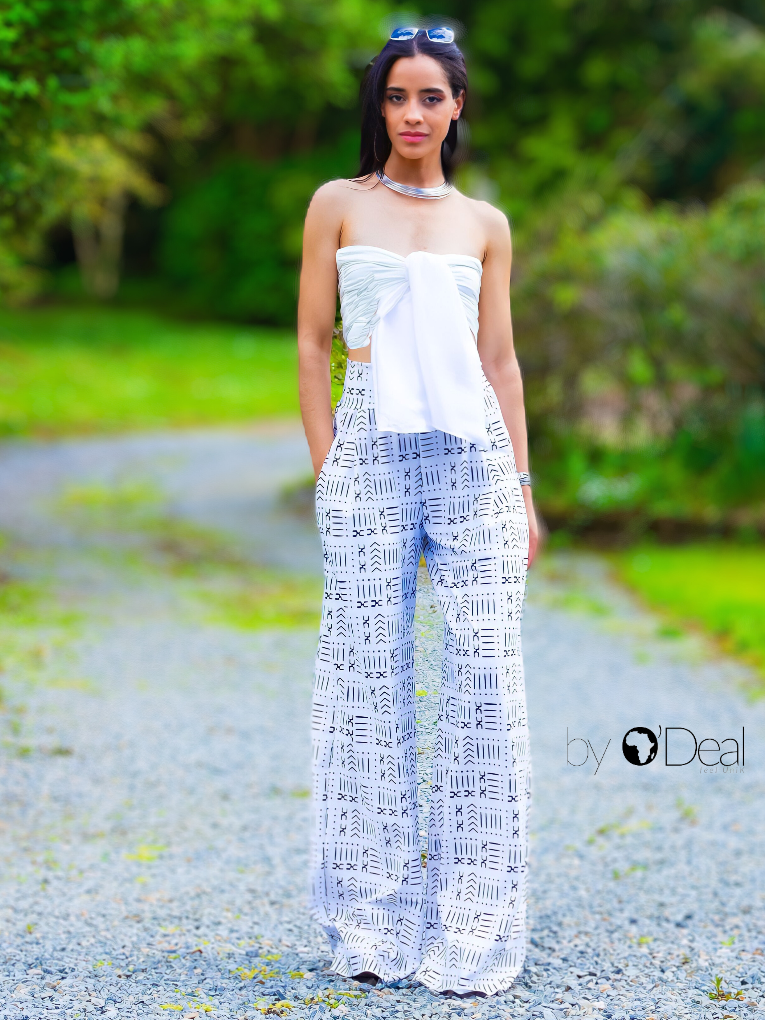 Pantalon large Colors stretch