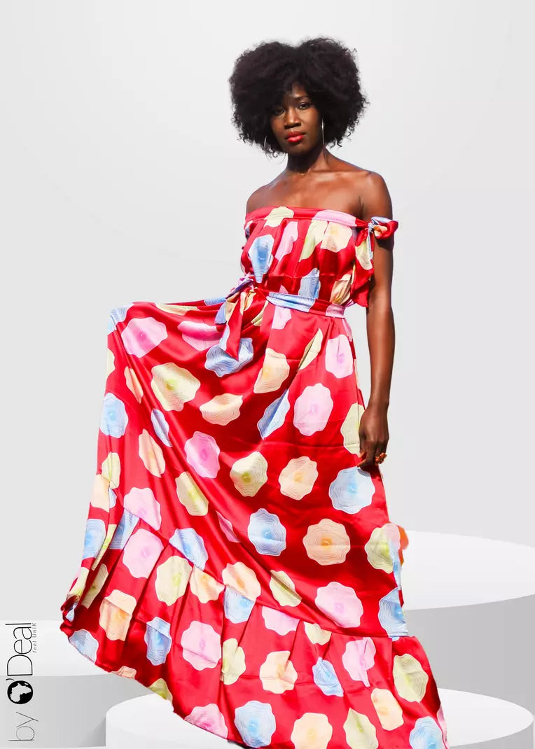 Maxi dress en soie satinée