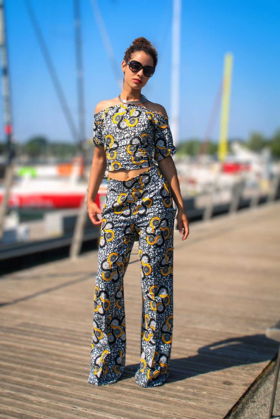 Ensemble DAME Pantalon et corsage à nouer
