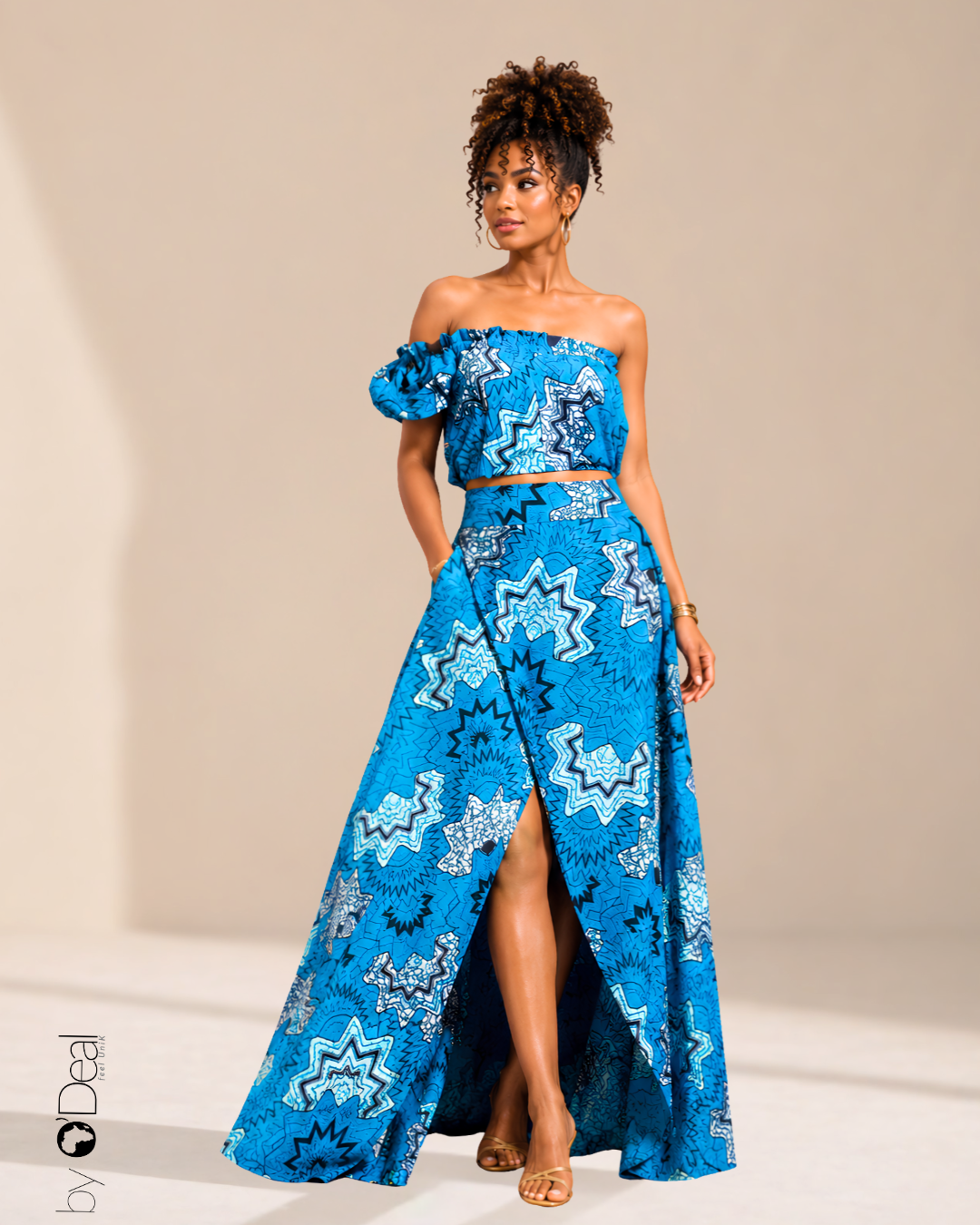 Jupe maxi en wax premium