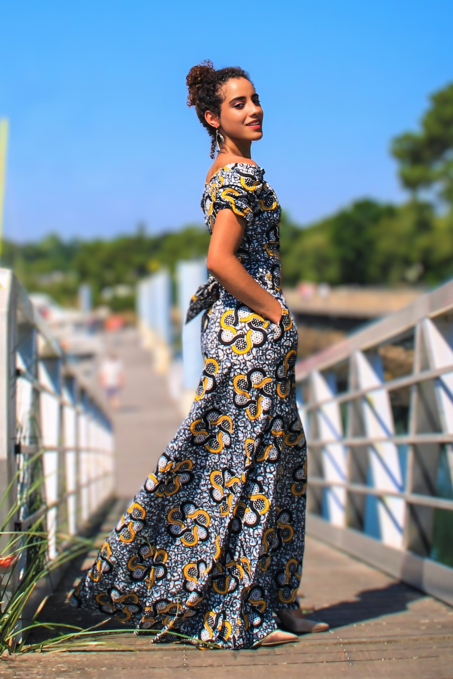 Ensemble DAME jupe et corsage à nouer