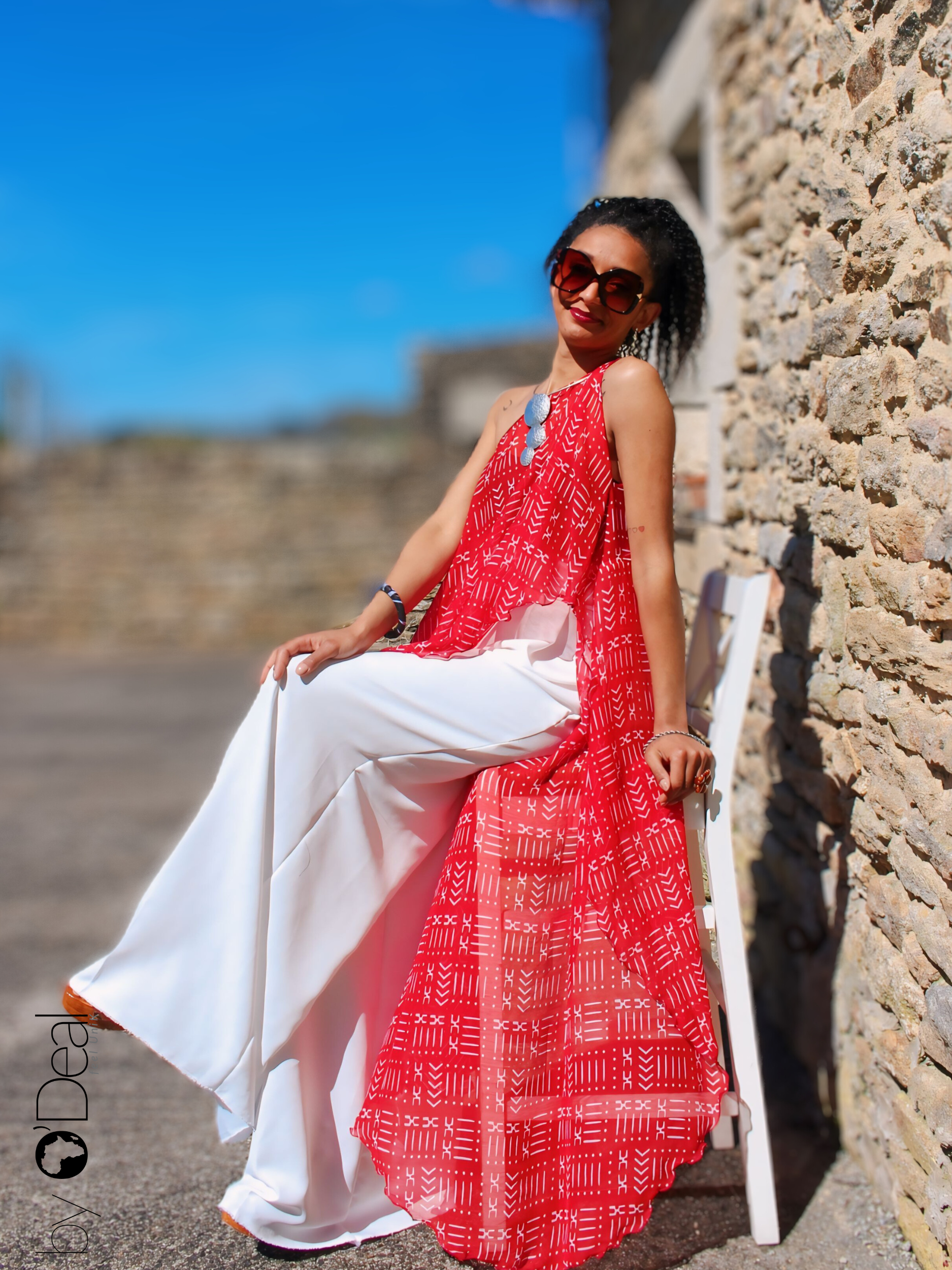 Tunique oversize en mousseline de soie