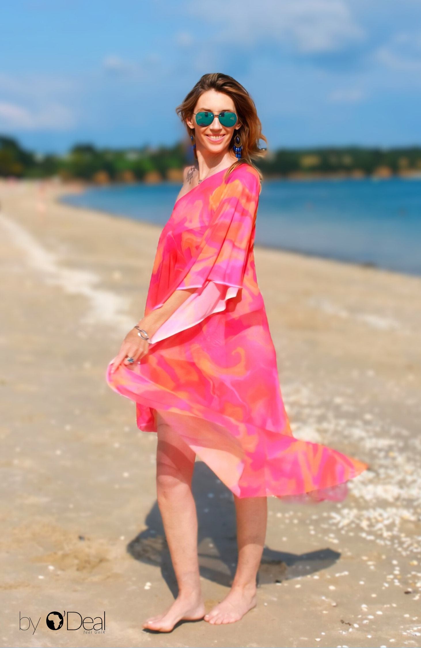 Tunique oversize en mousseline