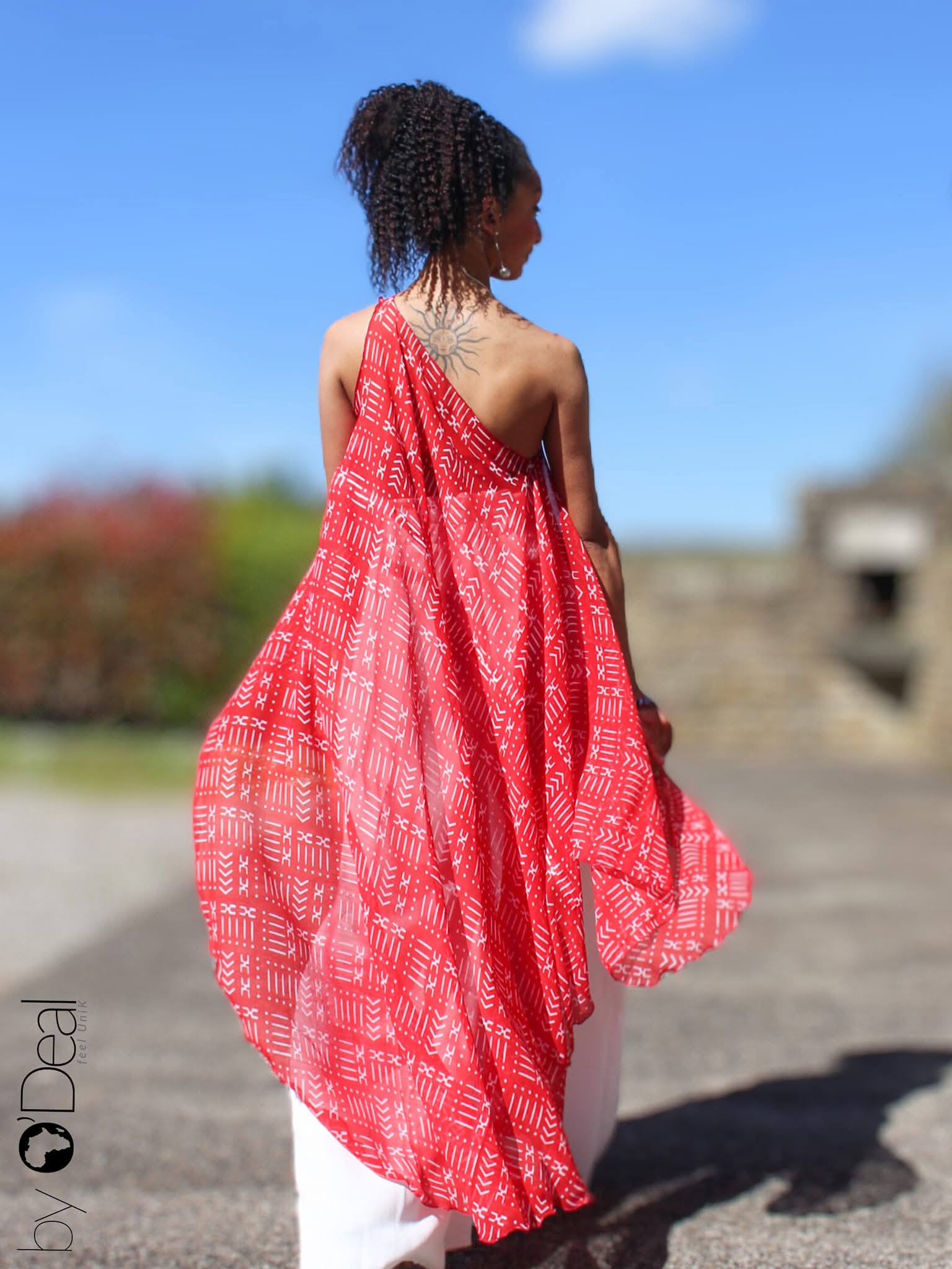 Tunique oversize en mousseline wa